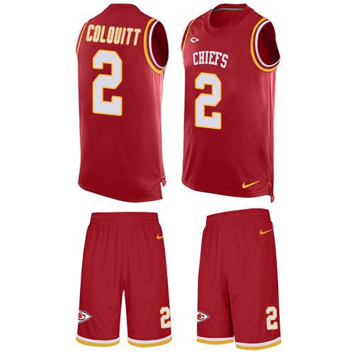 Nike Chiefs #2 Dustin Colquitt Red Team Color Men's Stitched NFL Limited Tank Top Suit Jersey - Click Image to Close